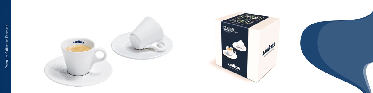 Lavazza espresso üvegpohár és espresso porceláncsésze